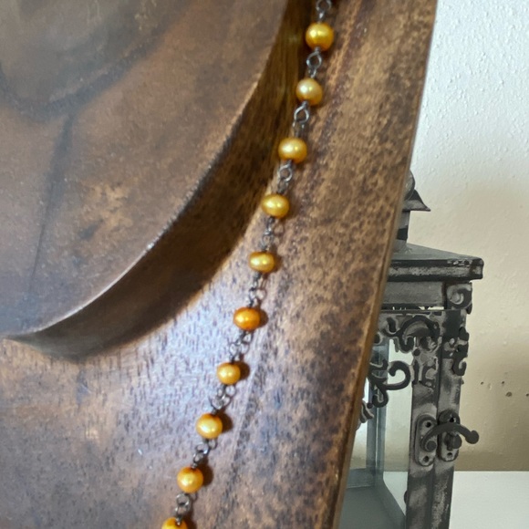 SILPADA STERLING SILVER GOLDEN YELLOW  PEARL 925 STERLING SILVER NECKLACE - Picture 6 of 9